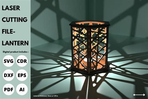 Buy Laser Cut Lantern Lantern Svg Glowforge Lantern Dxf Files Online In