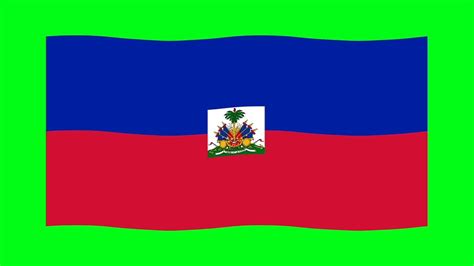 Green Screen Haiti Flag Green Screen Haiti National Flag Haiti