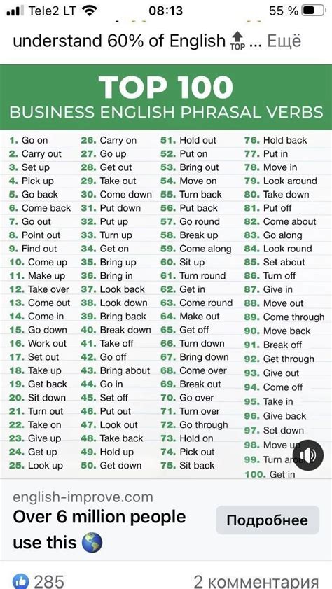 100 Most Common Phrasal Verbs List Artofit