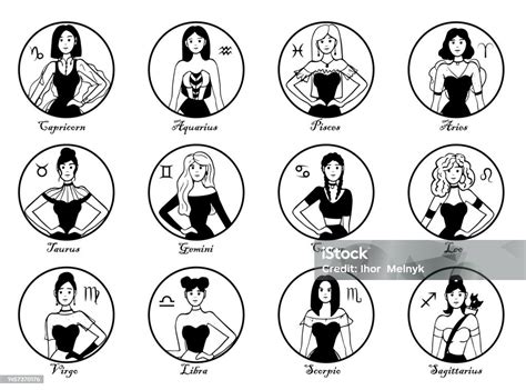 Astrologicalzodiacsigns Stock Illustration Download Image Now Adult Aquarius Astrology