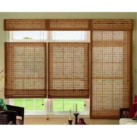 Vertical Brown Bamboo Window Roller Blind For Home At Rs 95 Sq Ft In