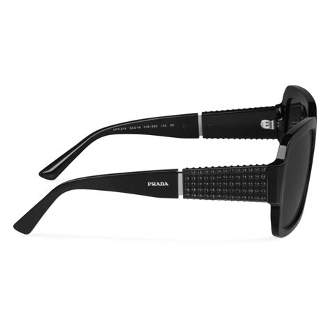 Prada Prada Monochrome Square Sunglasses Black Crystals Prada Collection Sunglasses