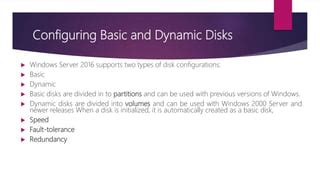 Configuring Basic And Dynamic Disks Ppt