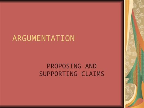 Ppt Argumentation Proposing And Supporting Claims Aristotle Ethos