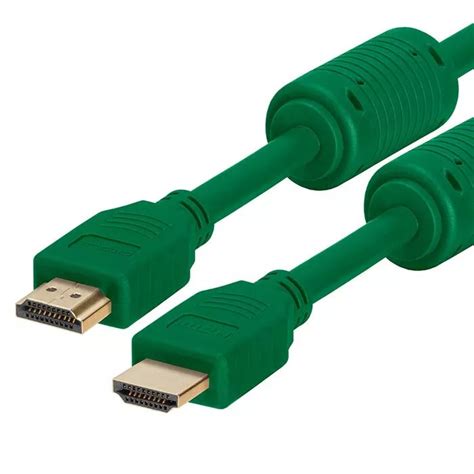 28 Wire Gauge High Speed Hdmi Cable With Ferrite Cores 3 Ft Green