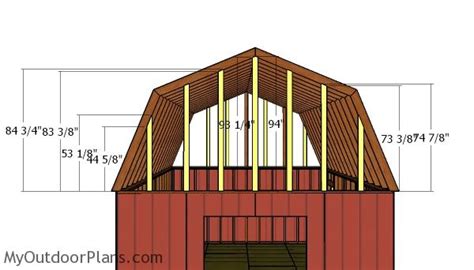 16x20 Gambrel Shed Roof Plans Print Easy MyOutdoorPlans