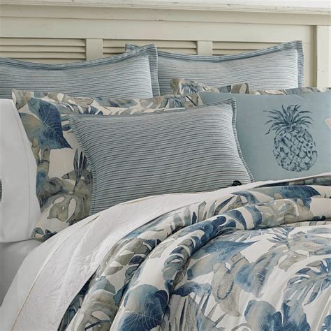 Tommy Bahama King Duvet Cover Set Cotton Bedding With Matching Shams And Button Closure All