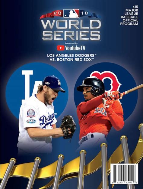 2018 World Series Program Boston Red Sox Vs Los Angeles Dodgers