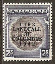 Bahamas Definitives Overprinted Landfall Of Columbus