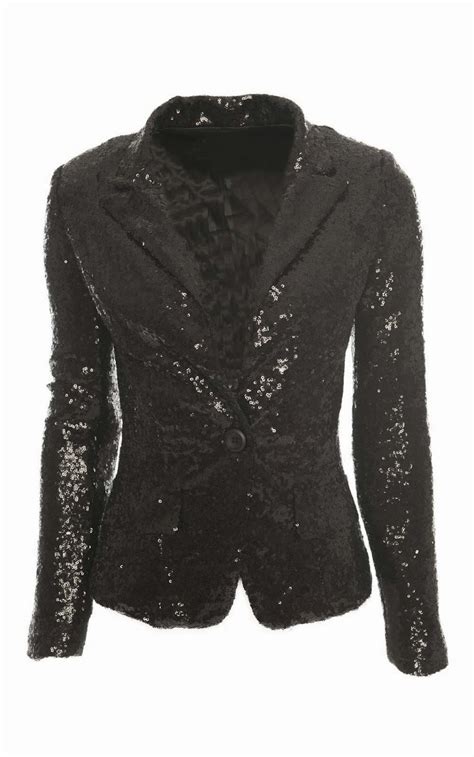 Look Glamorous In Black Sequin Jacket All About Fashion