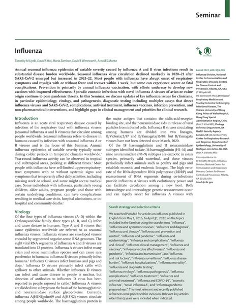 Medclub On Twitter Rt Carlosjmoreno Review Thelancet Influenza