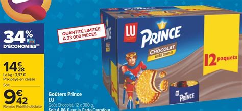 Promo Lu Go Ters Prince Chez Carrefour