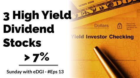 High Yield Dividend Stocks