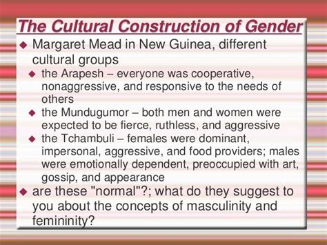 Sex And Gender A Cross Cultural Perspective