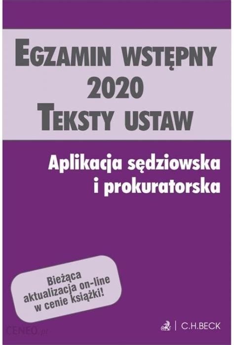 Multimedia Z Outletu Produkt Z Outletu Egzamin Wstępny 2020 Teksty Ustaw Aplikacja Sędziowska I