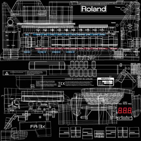 3D model Digital Accordion Roland FR3-X | 3D Molier International