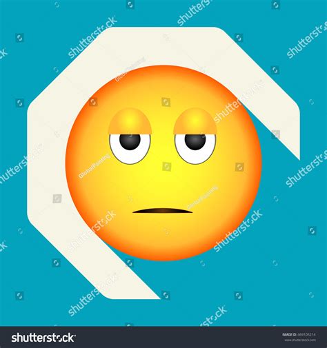 Emoticon Sleepy Face Vector Illustration On Vector De Stock Libre De Regalías 469105214