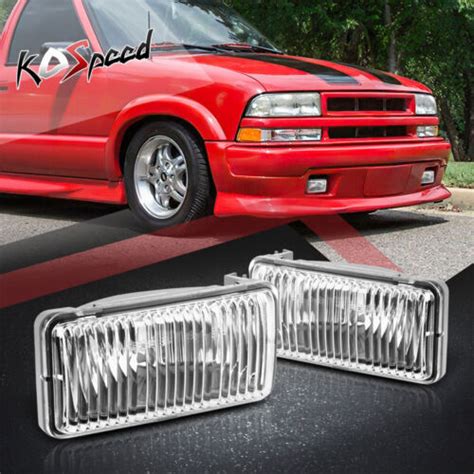 Clear Lens Front Bumper Driving Fog Light Lamp For 98 04 Chevy S10 Pickup Blazer Ebay