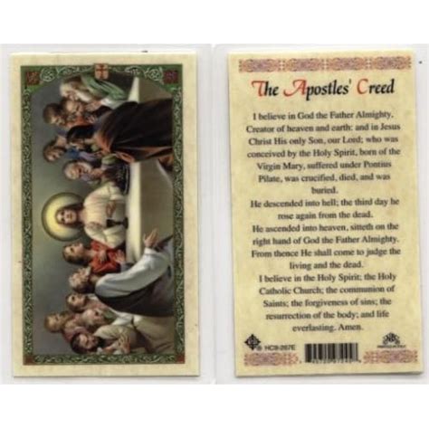 The Apostles Creed Holy Card Hc9 036e Laminated