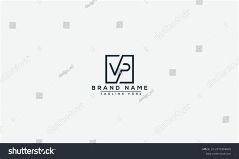 Vp Logo Design Template Vector Graphic Branding Royalty Free Stock