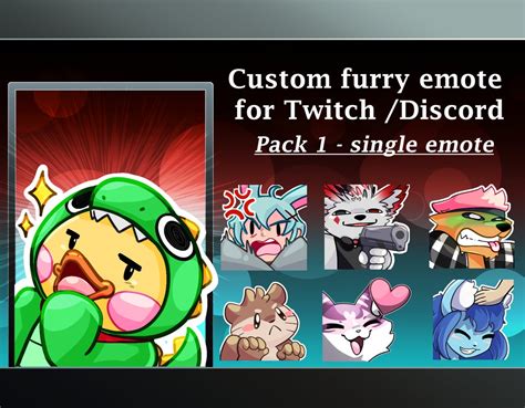 Twitch Emotes Custom Furry Emotes for Discord / Twitch - Etsy