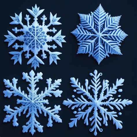 Premium Ai Image Snowflakes Isolated On White Background Ai Generated