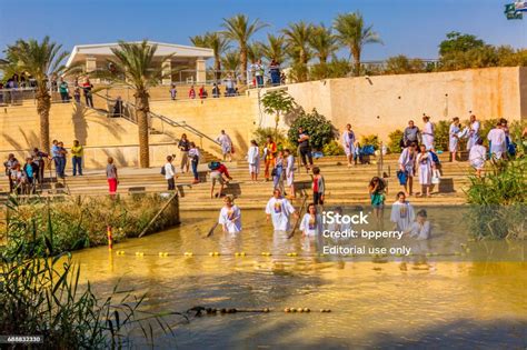 Baptisms Israel Jordan River Near Bethany Betharaba Where John Baptized ...