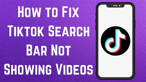 How To Fix Tiktok Search Bar Not Showing Videos Youtube