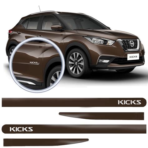 Friso Lateral Pintado Cinza Rust Nissan Kicks R Em