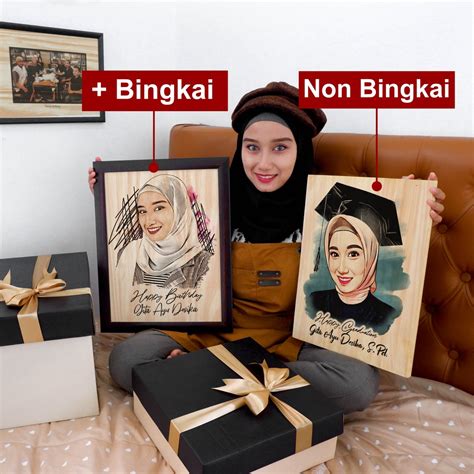 Jual Kayu Foto Lukis Wajah Hadiah Ulang Tahun Wisuda Kado Ulang Tahun