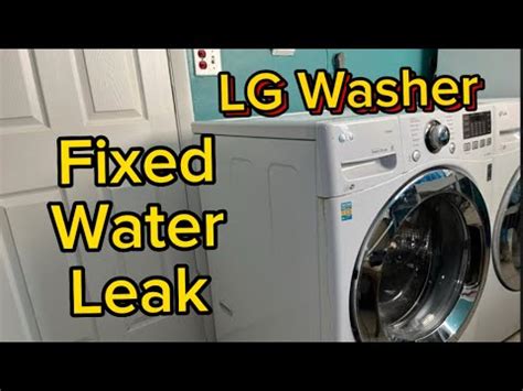 LG Front Load Washer Leaking Water Model WM3670HWA YouTube