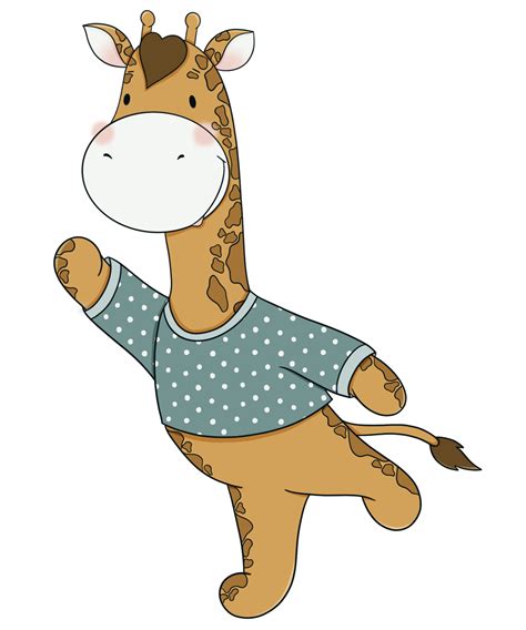 Free S T Giraff Tecknad Design Karakt R Png With Transparent