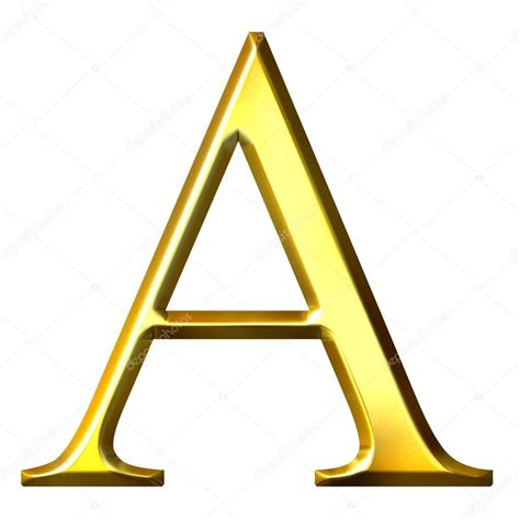 3D Golden Greek Letter Alpha Stock Photo By Georgios 1395568