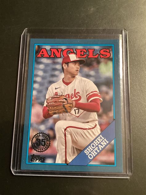 Shohei Ohtani 2023 Topps Series 1 1988 35th Anniversary Blue Parallel