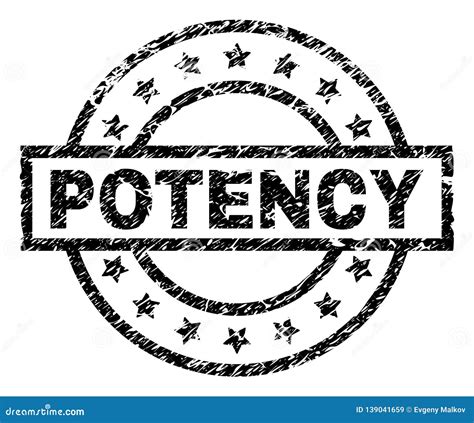 Grunge Textured Potency Stamp Seal Stock Vector Illustration Of