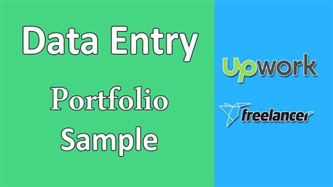 Data Entry Portfolio Samples For Upwork And Freelancer Webson Job Youtube