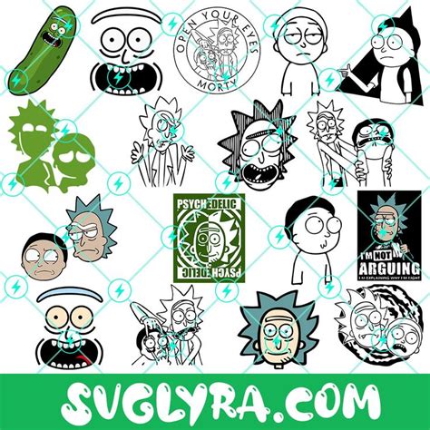 Rick And Morty Svg, Rick And Morty Bundle Svg, Cartoon Svg, Pickle Rick ...