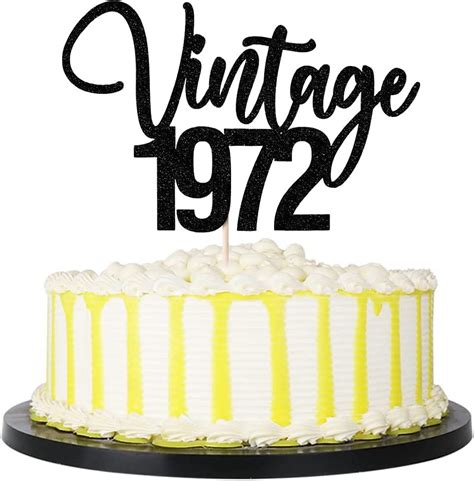 Buy Palasasa Vintage 1972 Cake Topper For Cheers To 60 Years Funny 60