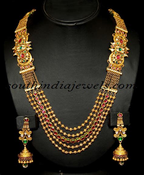 This Is An Indian Antique Jewellery This Classic Gold Haram Set Is