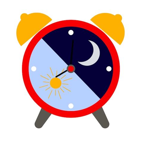 Premium Vector Alarm Clock Icon Flat Color Illustration Of An Alarm