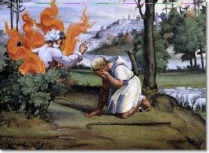 Burning but not consumed : Moses, God, and a bush