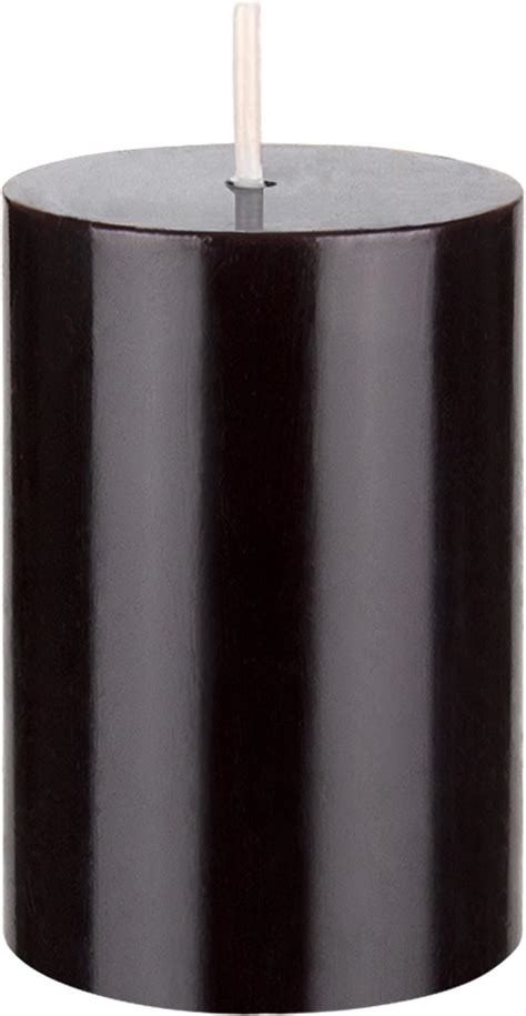 Amazon Mega Candles Pcs Unscented Black Round Pillar Candle