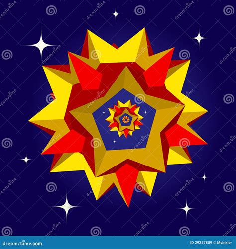 Six star polyhedrons stock illustration. Illustration of geometry ...