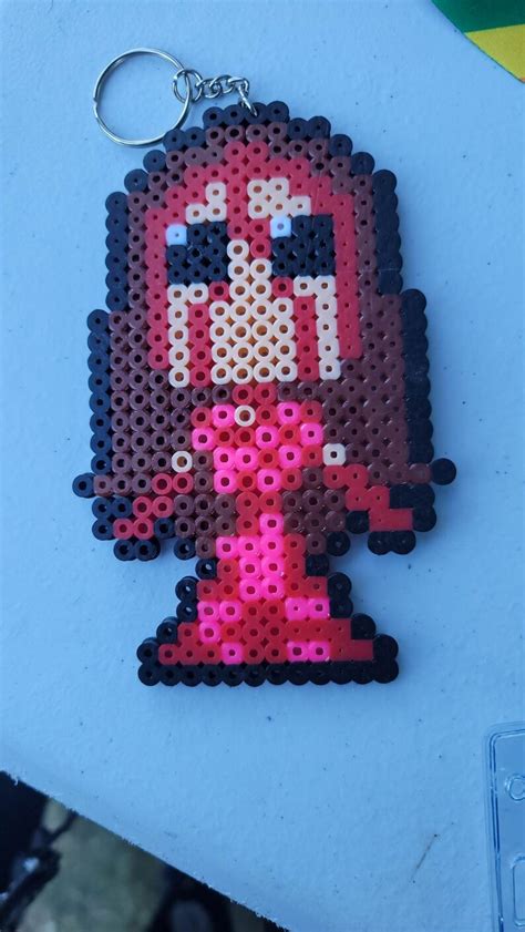 Horror Perler Keychains Jason Freddy Carrie Sam Ghost Face Horror Car Accessories Perler Beads