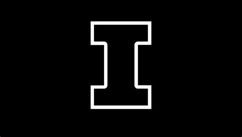 University of Illinois – Block I (Navy Background) Logo Black and White ...