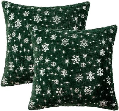 Amazon Tosleo Christmas Embroidery Throw Pillow Covers X Inch