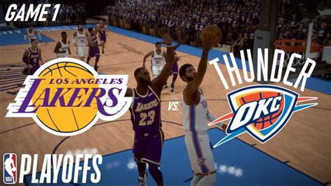 NBA 2K19 Los Angeles Lakers Vs OKC Thunder Game 1 Full Gameplay