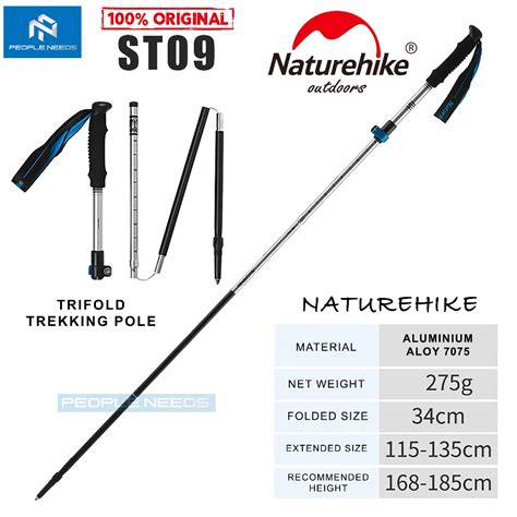 Jual Trekking Pole Lipat Naturehike St Nh D Aluminium Aloy Type