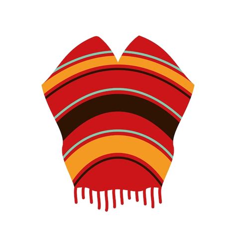 Ponchos mexicanos Ropa tradicional nacional Ilustración de vector de