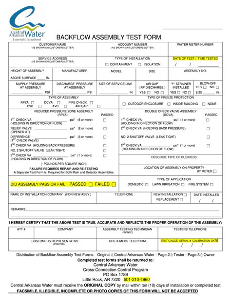 Arkansas Backflow Test Fill Out And Sign Online Dochub